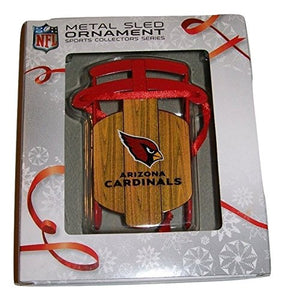 Arizona Cardinals - Metal Sled Ornament