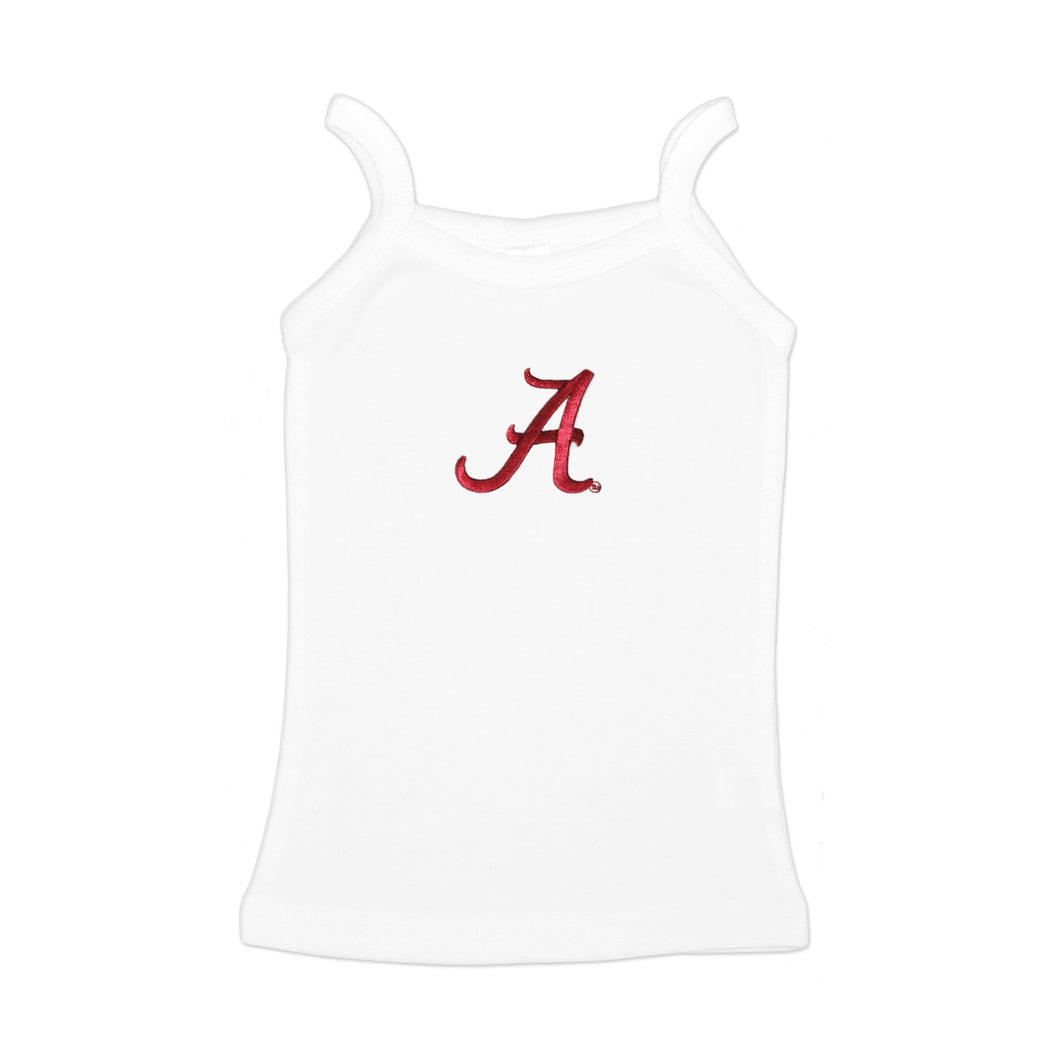 Alabama Crimson Tide Girls Spaghetti Top - White