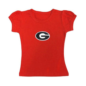 Baby Girls Georgia Bulldogs Tee Shirt (6 Months, red)