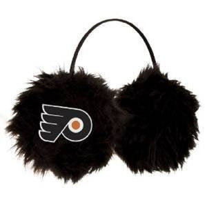 NHL Officially Licensed Embroidered Faux Fur Team Logo Earmuffs Cheermuffs (Philadelphia Flyers)