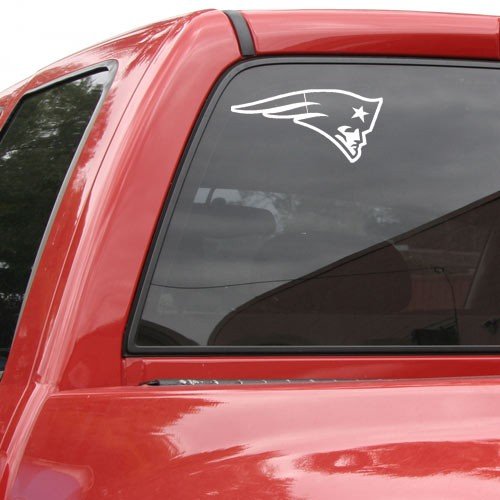 New England Patriots 8x8 White Logo Decal