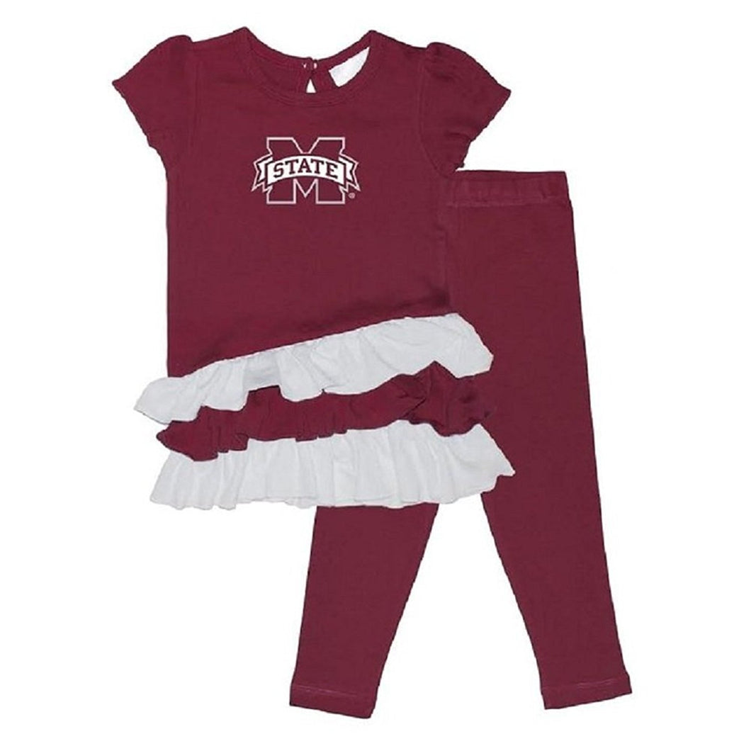 Toddler Girls Mississippi State Bulldogs Top and Legging Set Size 2T