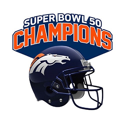 Denver Broncos Super Bowl 50 Champions Free-form Acrylic Auto Emblem