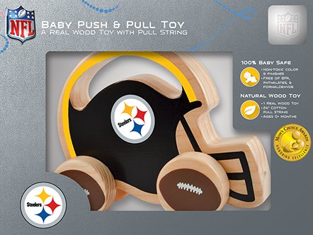Pittsburgh Steelers Push & Pull Wood Toy