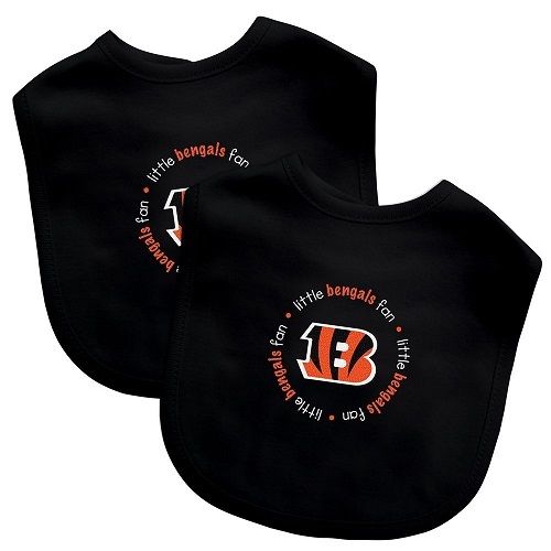 Baby Fanatic Team Color Bibs, Cincinnati Bengals, 2-Count