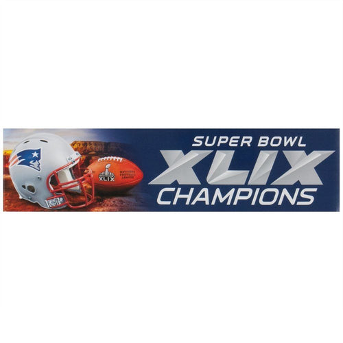 New England Patriots 3 inch x 12 inch Super Bowl 49 Champs Bumper Sticker