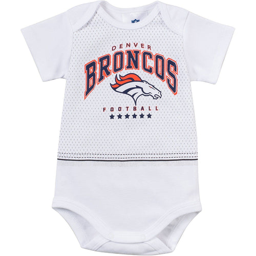 NFL Denver Broncos Team Bodysuit, 0-3 Months, White