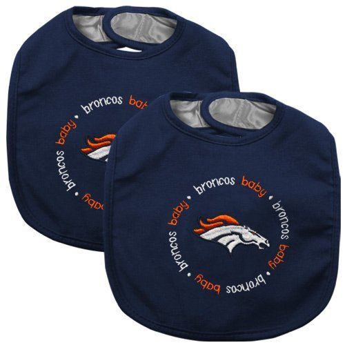 Baby Fanatic Team Color Bibs, Denver Broncos, 2-Count