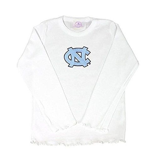 Girls North Carolina Tar Heels Long Sleeve Tee Shirt  Size 4/5 - White
