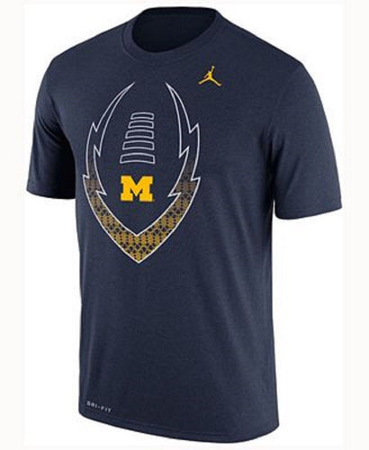 Michigan Wolverines Nike Jordan Men's Navy Legend Icon Tee-Shirt XXL NWT NEW