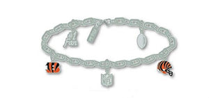 Cincinnati Bengals 5 Charm Bracelet