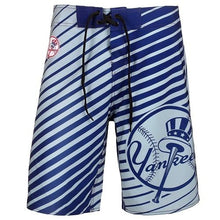 New York Yankees Men's Stripes Poly Board-shorts