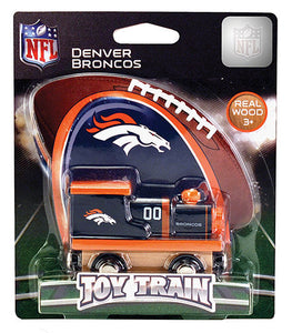 Denver Broncos Wood Toy Train