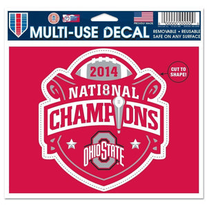 National Football Champions Ohio State University Multi Use Decal 5" x 6"
