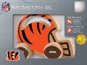 Cincinnati Bengals Push & Pull Wood Toy