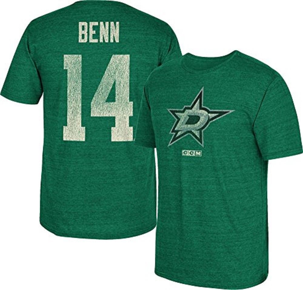 CCM Men's Dallas Stars Jamie Benn Green T-Shirt Tee