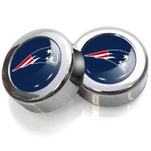 NIB NFL New England Patriots License Plate Screw Caps / Bolt Cover By Stockdale