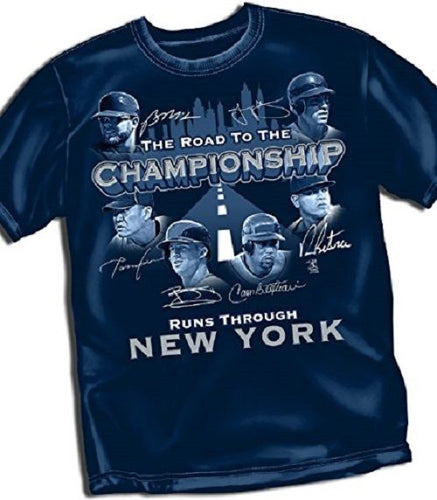 New York Yankees Team Road to the Championship Tee Shirt Size Medium