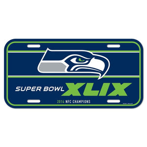 NFC Champions Seattle Seahawks License Plate