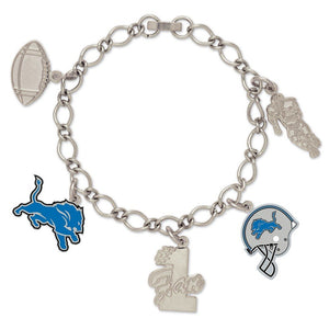 NFL Detroit Lions 47521091 Bracelet with Charms Clamshell