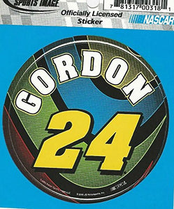 Jeff Gordon 3" Round Decal Sticker