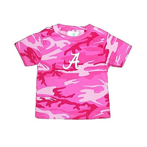 Toddler Girls Alabama Crimson Tide Pink Camo Tee Shirt Size Medium 10/12