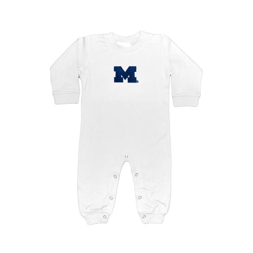 Baby Boys Michigan Wolverines Long Leg Romper Size 18 Months