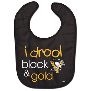 Pittsburgh Penguins "I drool Black & Gold" All Pro Baby Bib