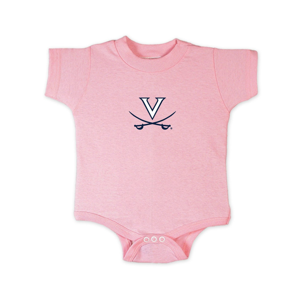 Virginia Cavaliers Bodysuit - 12 Months - Light Pink
