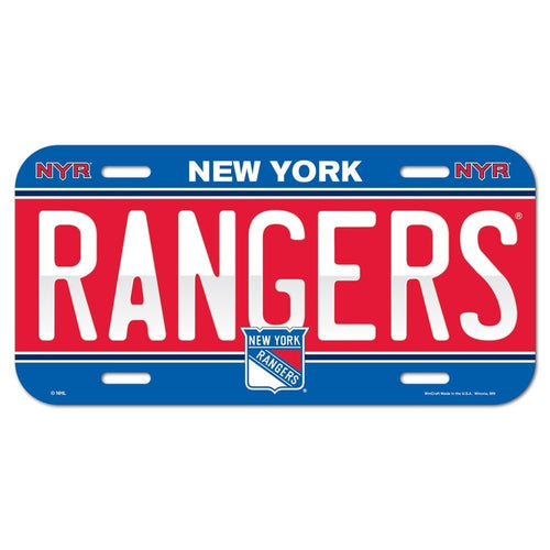 New York Rangers License Plate