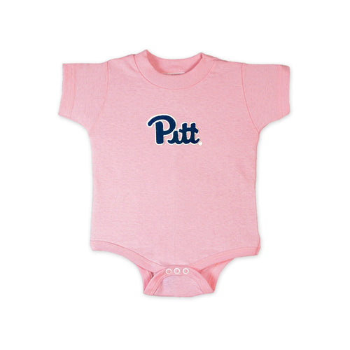 Pittsburgh Panthers Bodysuit - 12 Months - Light Pink