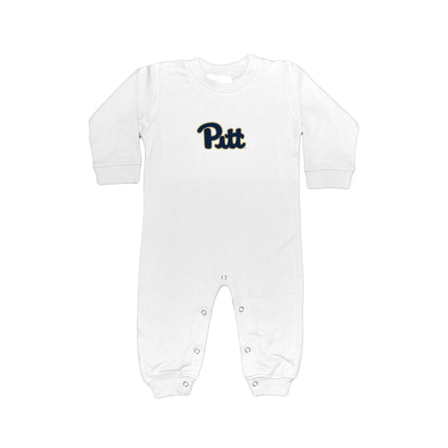 Baby Boys Pitt Panthers Long Leg Romper - White