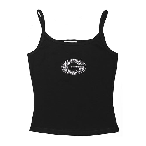 Georgia Bulldogs Toddler Spaghetti Top - Rhinestone Logo - Black