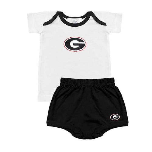 Georgia Bulldogs Team Short/ Diaper Set