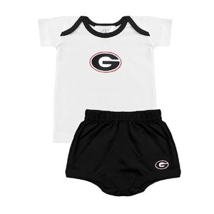 Georgia Bulldogs Team Short/ Diaper Set