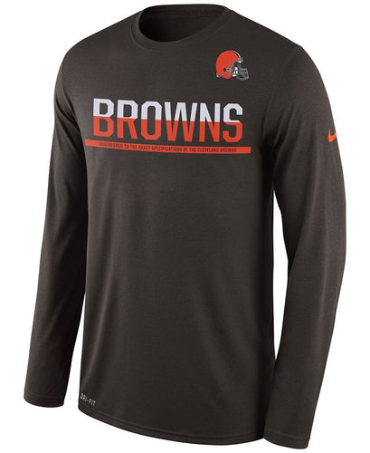 Men's Nike Cleveland Browns Team Practice LS Tee-Shirt (Small)