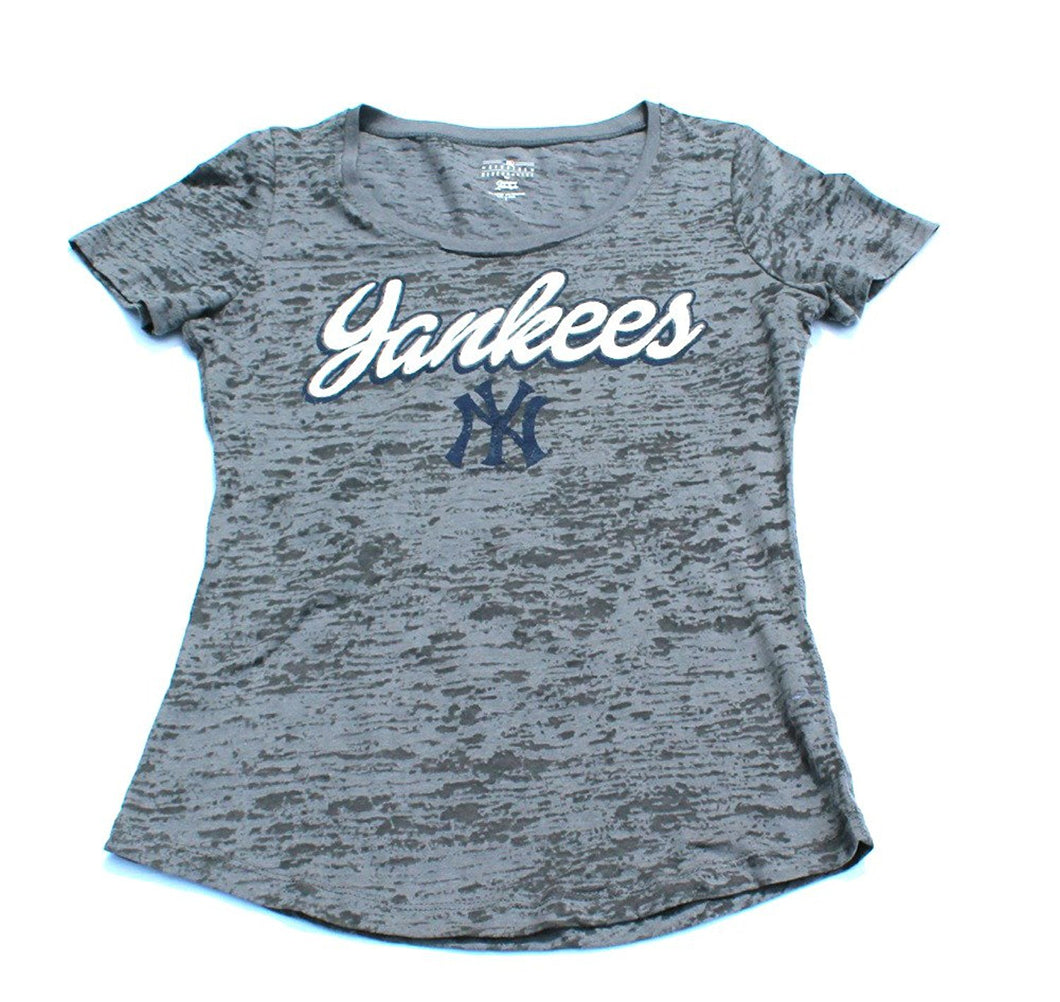 Womens New York Yankees Burnout Tee Top