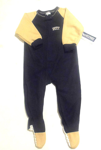 Pitt Panthers Toddler Navy Blue Spirited Fleece Footed Sleeper Size 18 Months