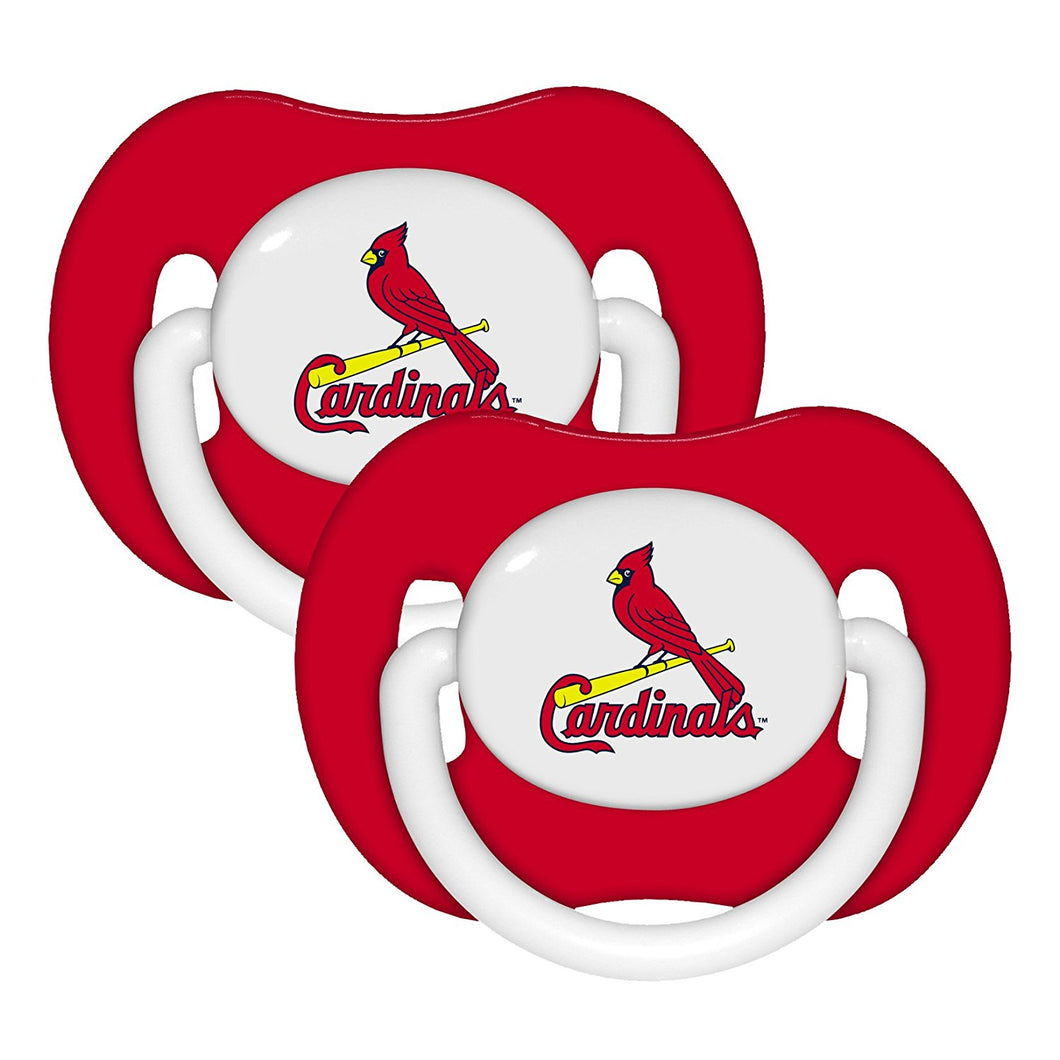 St. Louis Cardinals 2 Pack Baby Pacifiers - Red