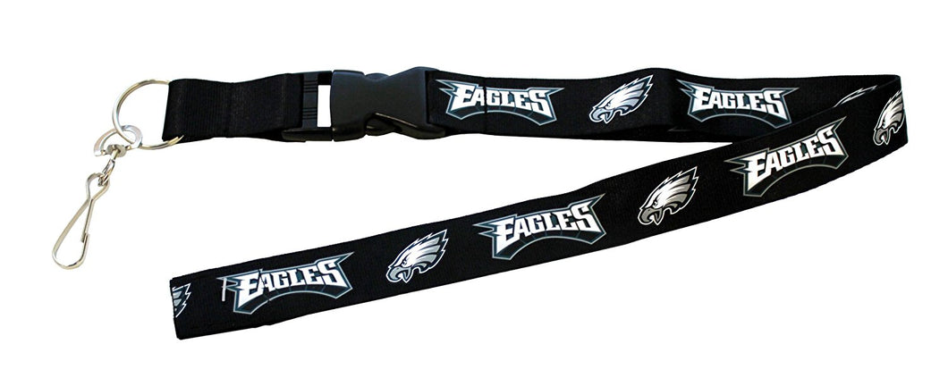 Philadelphia Eagles Lanyard Keychain - Black