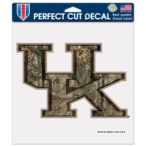 NCAA University of Kentucky 11642115 Perfect Cut Color Decal, 8" x 8", Black