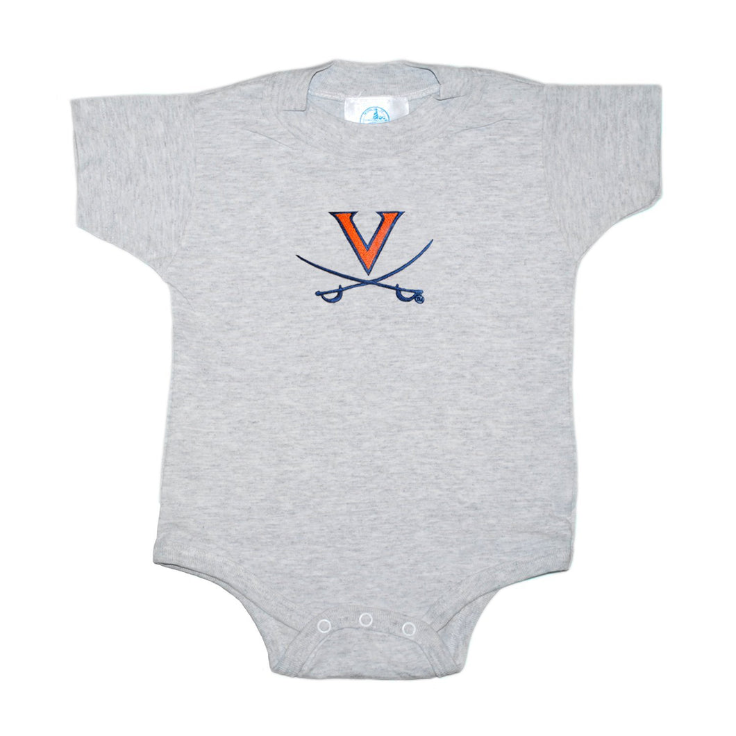 Virginia Cavaliers Bodysuit - 24 Months - Ash