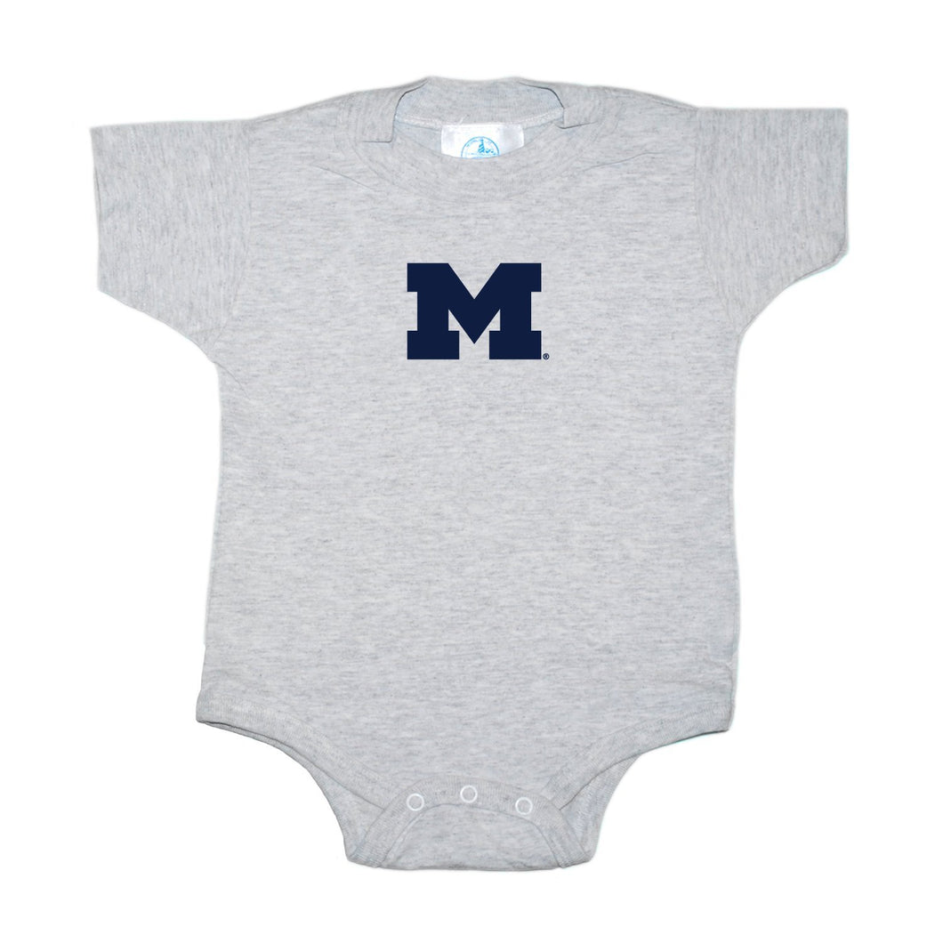 Michigan Wolverines Bodysuit - 24 Months - Ash