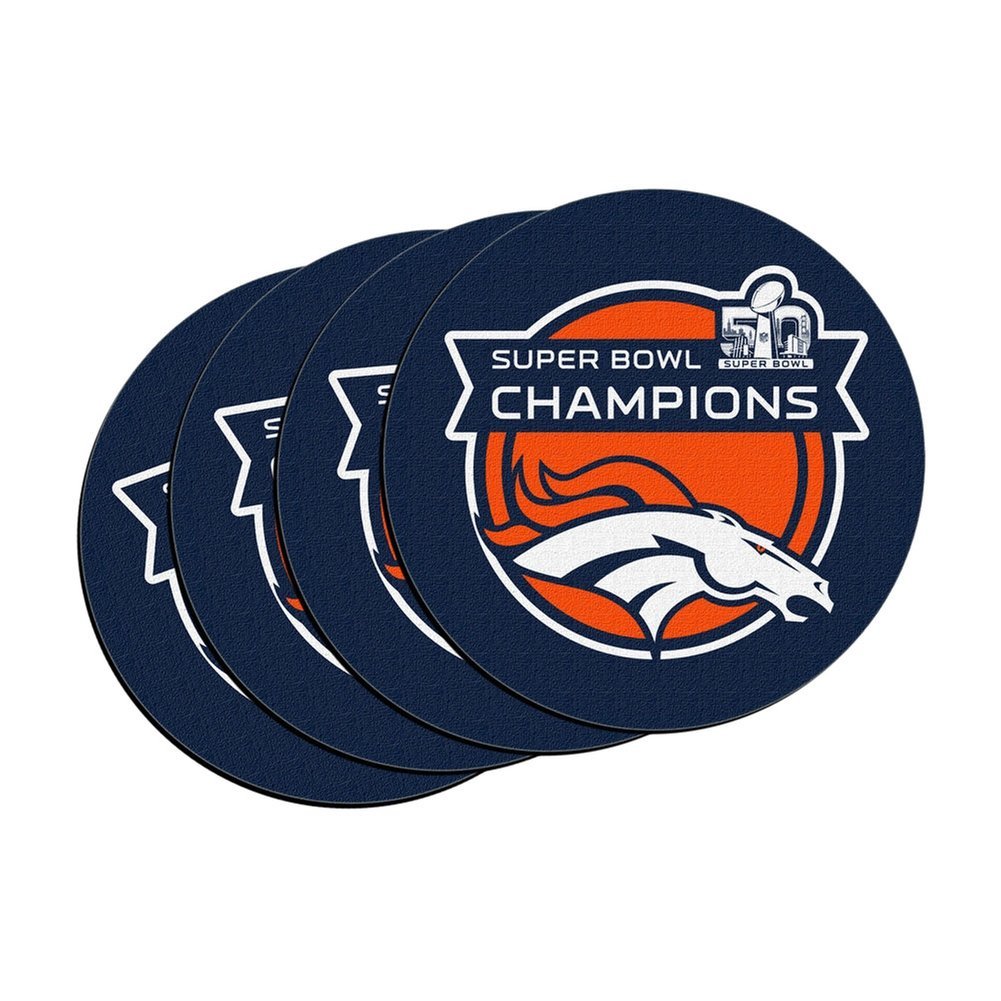 Denver Broncos Super Bowl Champions Car Coasters 4 Pack