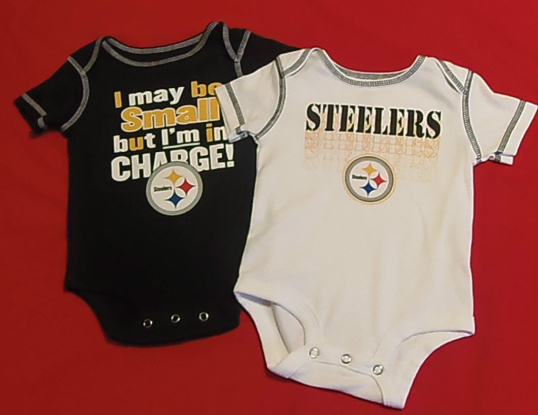Pittsburgh Steelers 2 Piece Bodysuit Set Size 6/9 Months