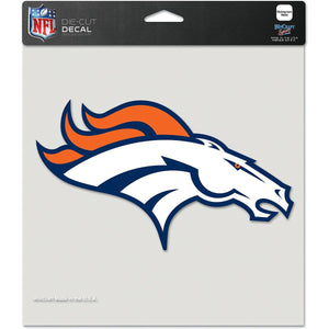 Denver Broncos Primary Team Logo Die Cut Decal 8" x 8" (Colored)