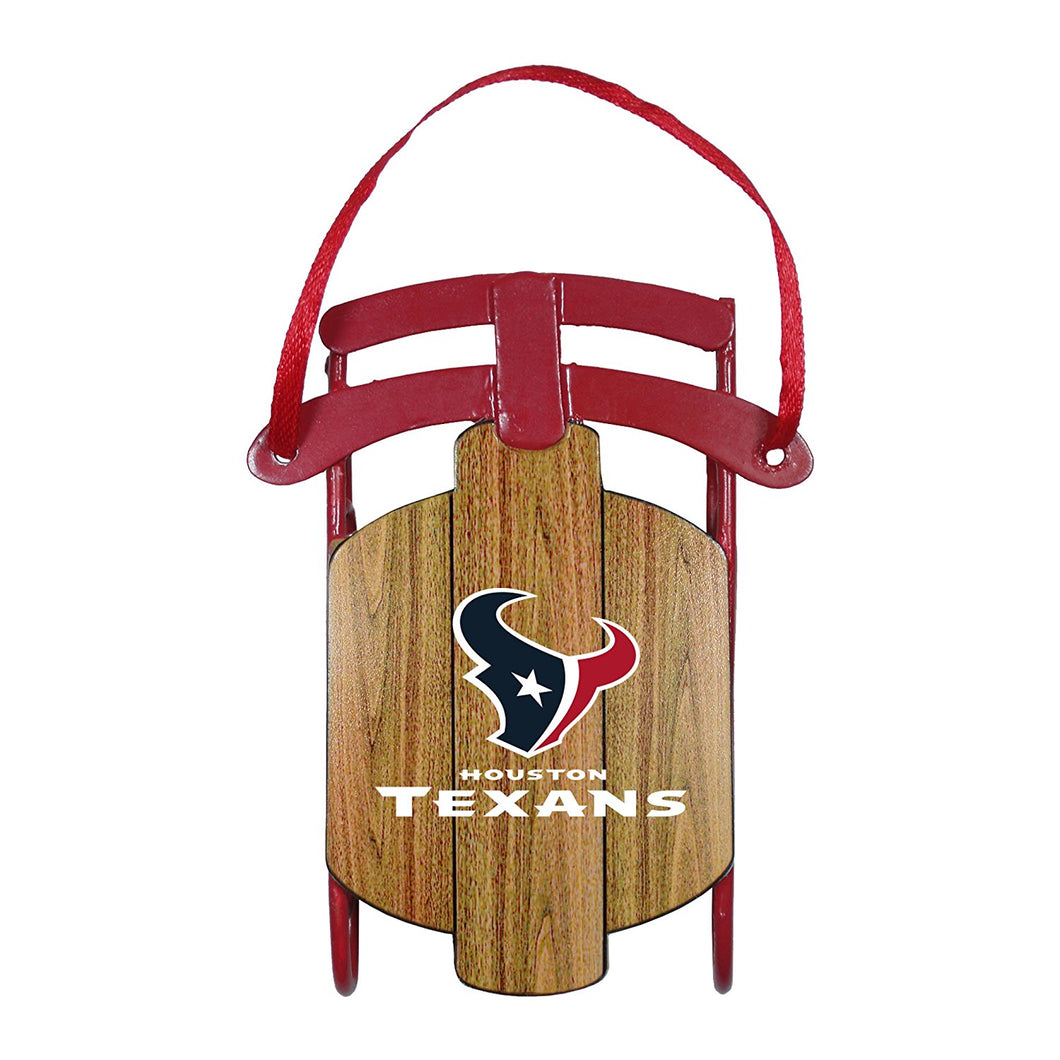 NFL Houston Texans Metal Sled Ornament