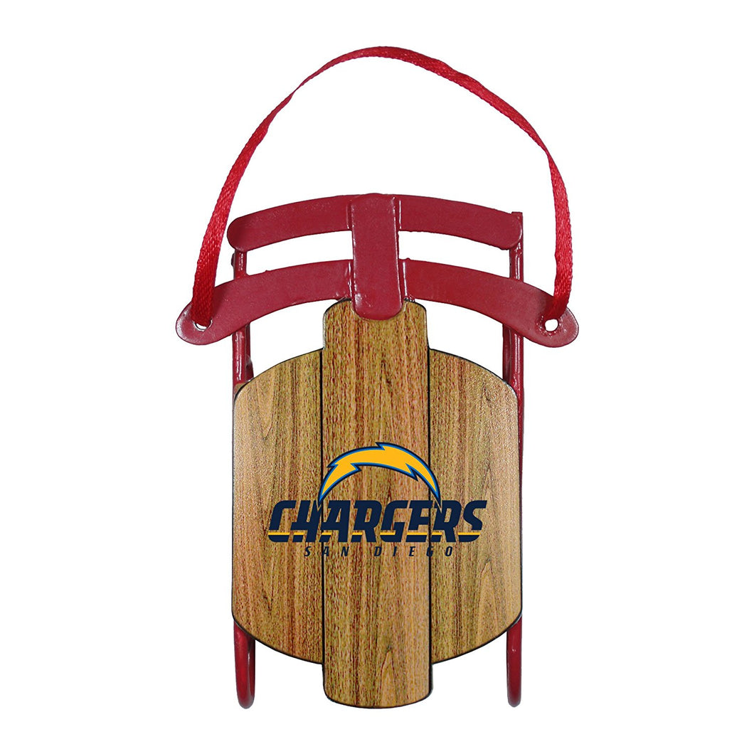 NFL San Diego Chargers Metal Sled Ornament