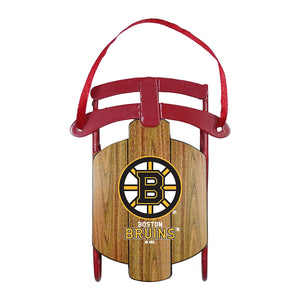 NHL Boston Bruins Metal Sled Ornament