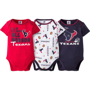 Houston Texans All Season 3-Pack Bodysuit Set- Infants